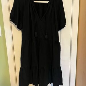 Boden Black Jersey Knit Dress